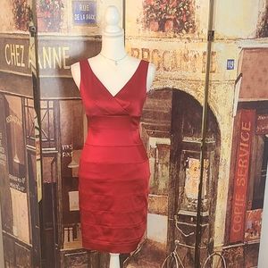 Red Pleated Antonio Melani Dress